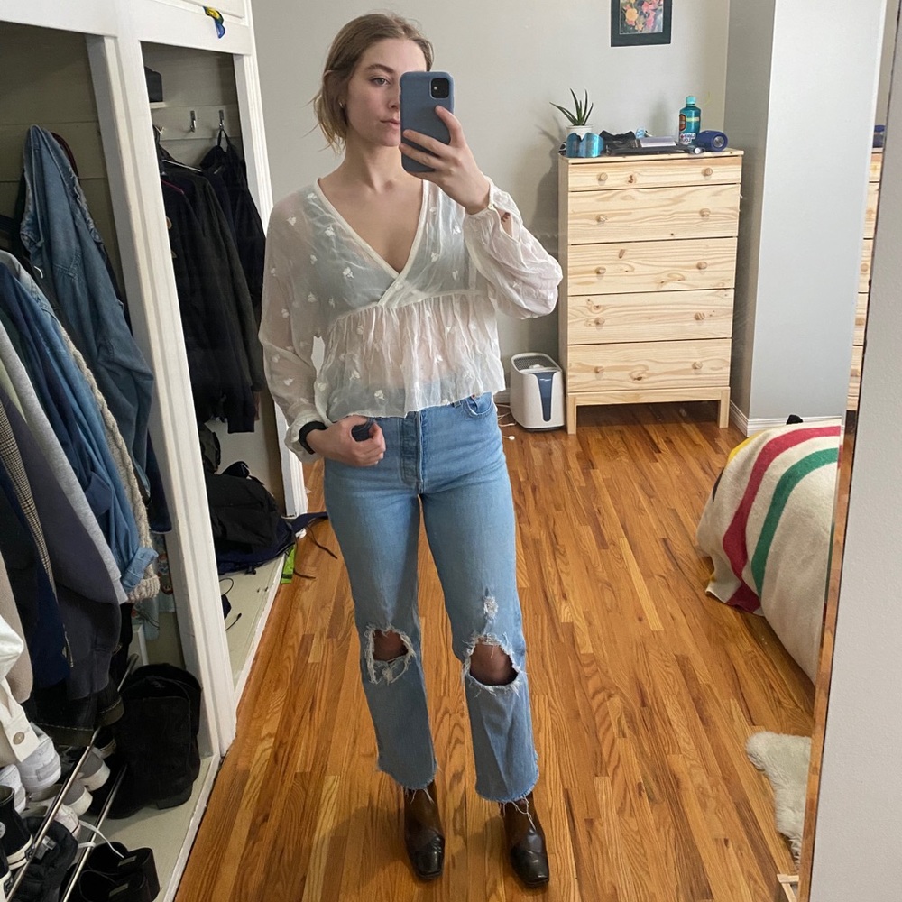 WILFRED PEPLUM BLOUSE